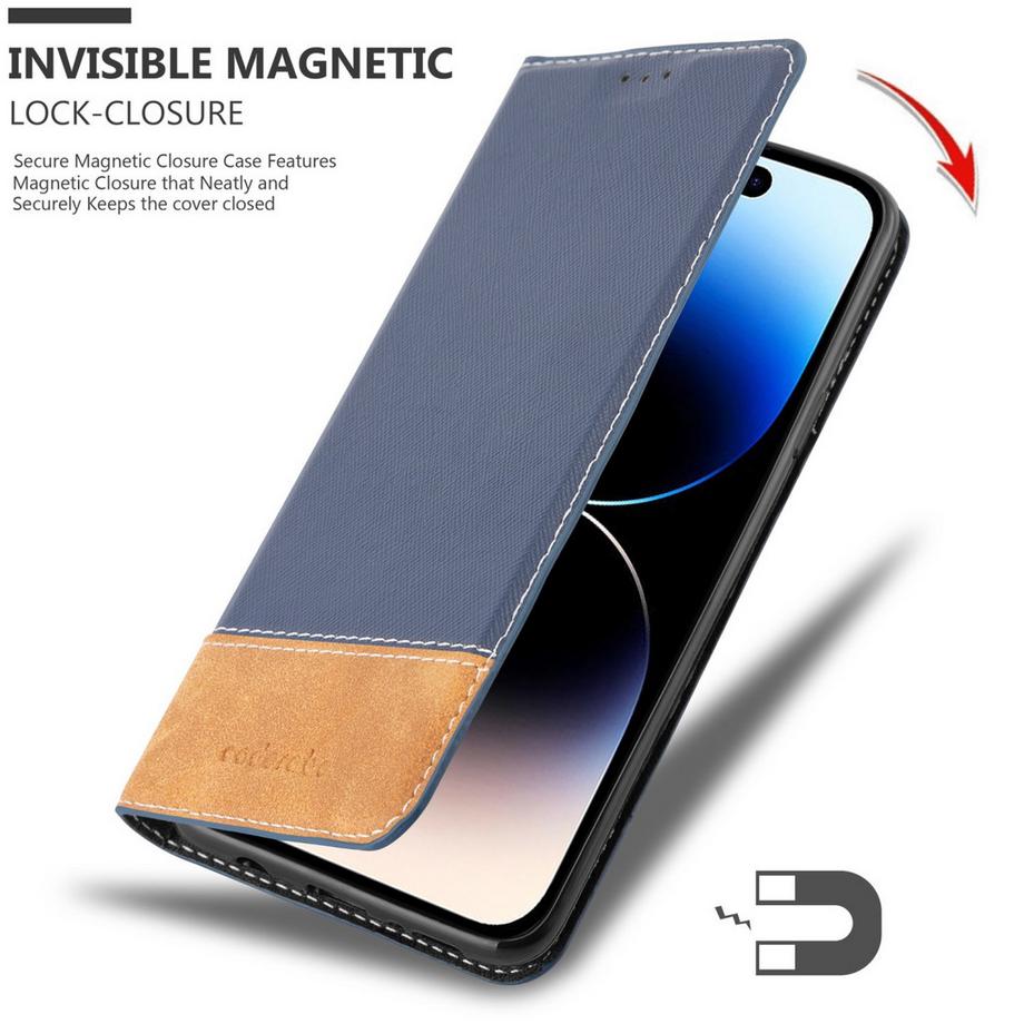 Cadorabo  Housse compatible avec Apple iPhone 14 PRO MAX - Coque de protection avec fermeture magnétique, fonction de support et compartiment pour carte 