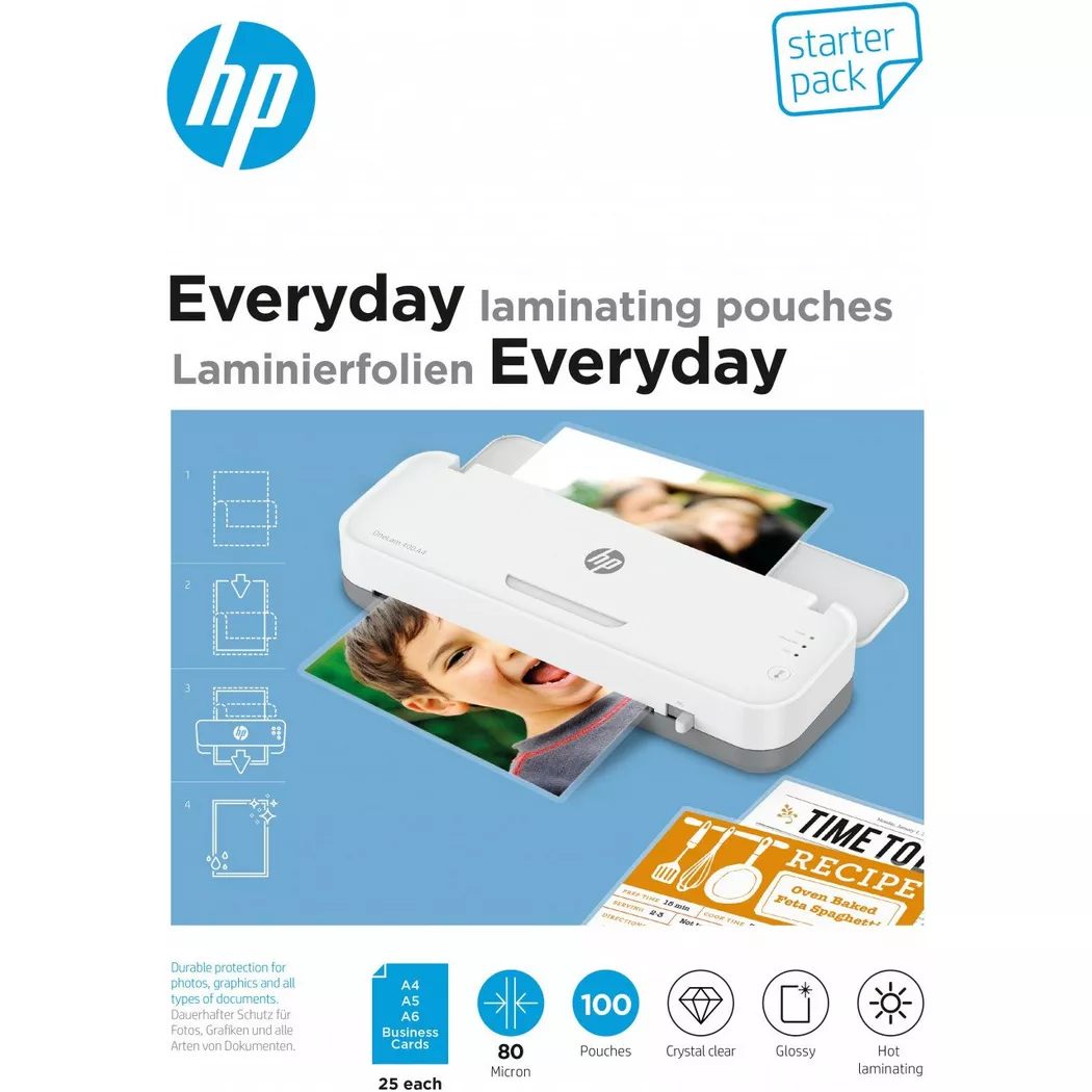 HP 9158 Laminate sheet A4 A5 A6 Business cards 80 micron glossy 10...
