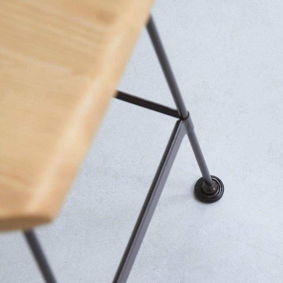 Tikamoon Tabouret haut en frêne et métal black Diego  