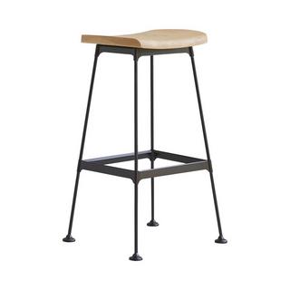 Tikamoon Tabouret haut en frêne et métal black Diego  