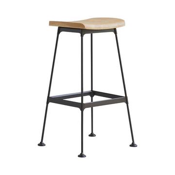 Hoher Hocker Esche und Metall black Diego