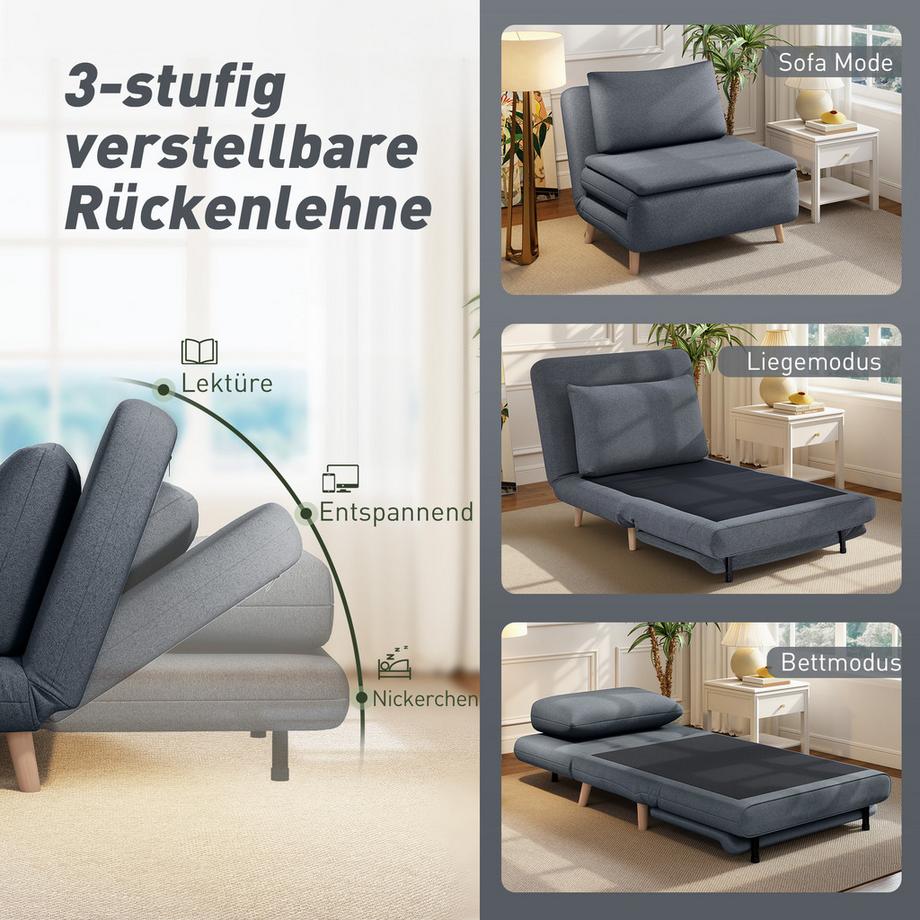 HOMCOM Fauteuil-lit  
