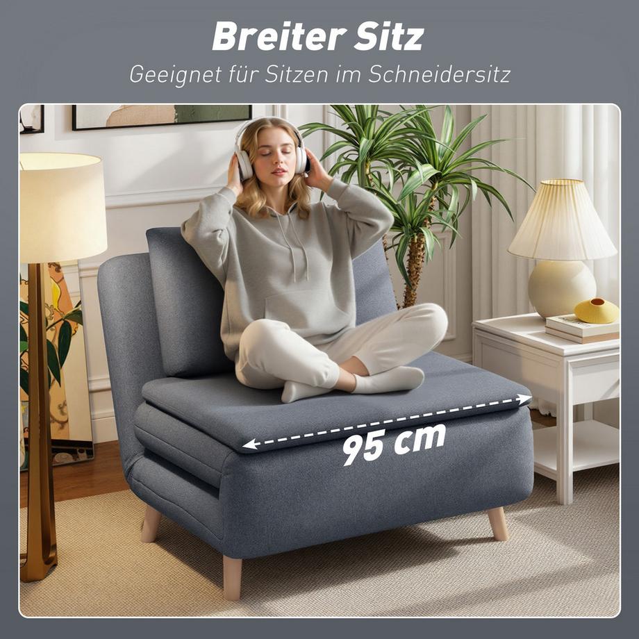 HOMCOM Fauteuil-lit  