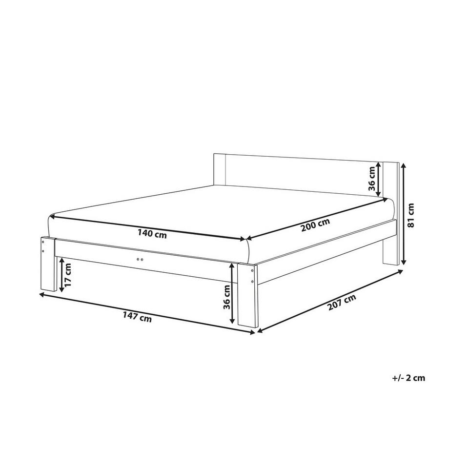 Beliani Letto en Legno di pino  ROYAN  