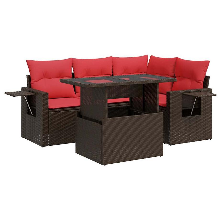 set divano da giardino Polirattan