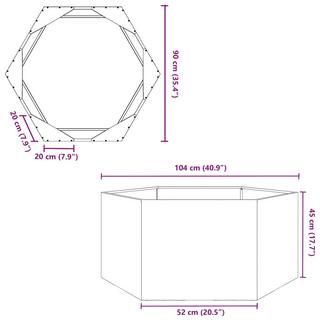 VidaXL Pflanzkübel metall  