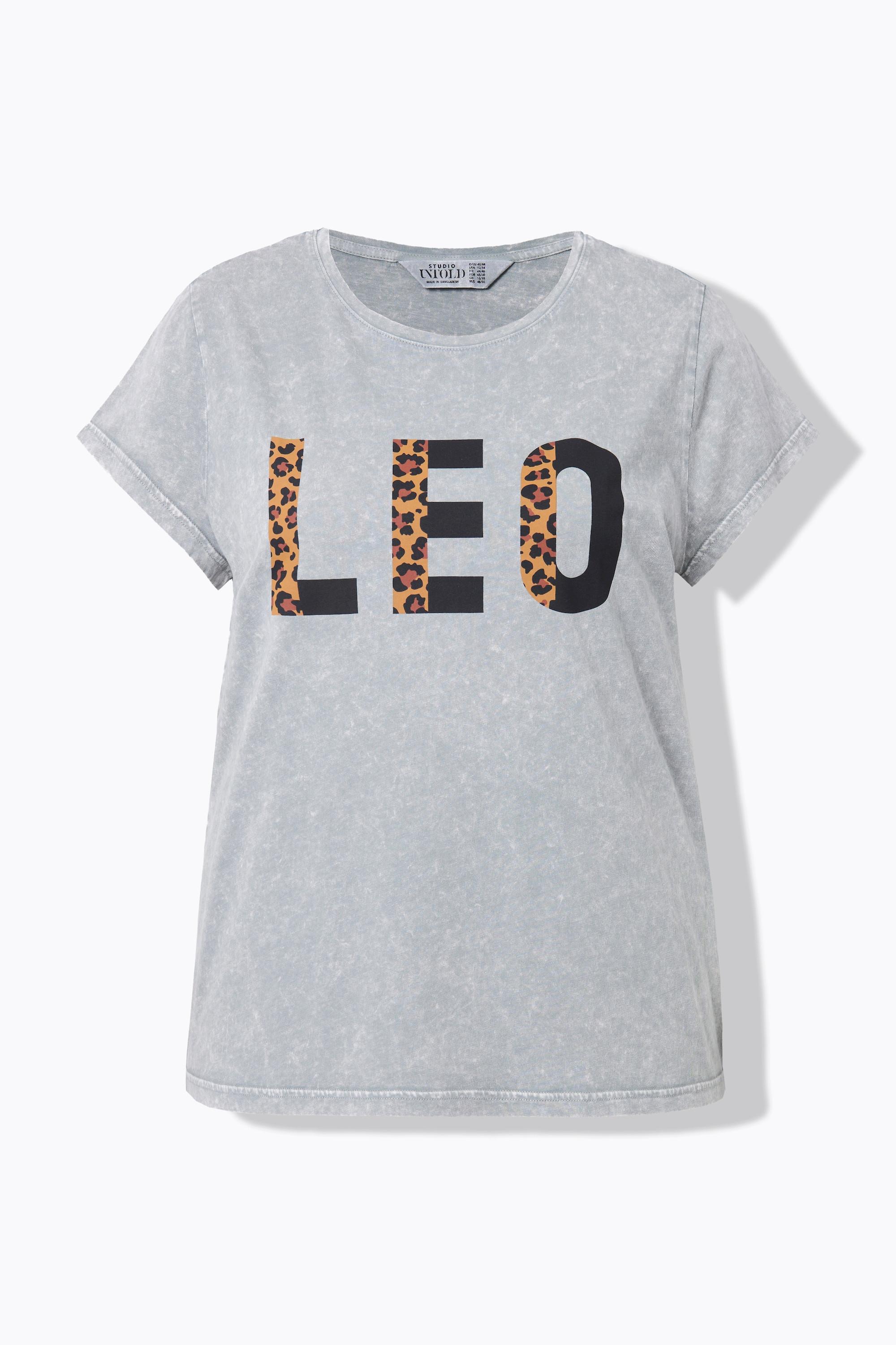 Studio Untold  T-shirt dal taglio classico con scritta leopardata 