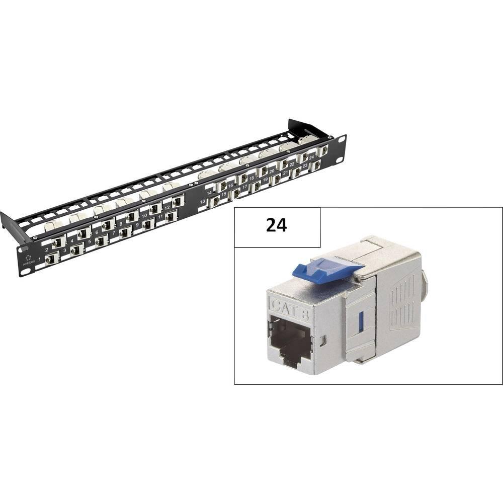 Image of 24 Port CAT 8.1 KSV8 Keystone Patchpanel Modular 45°