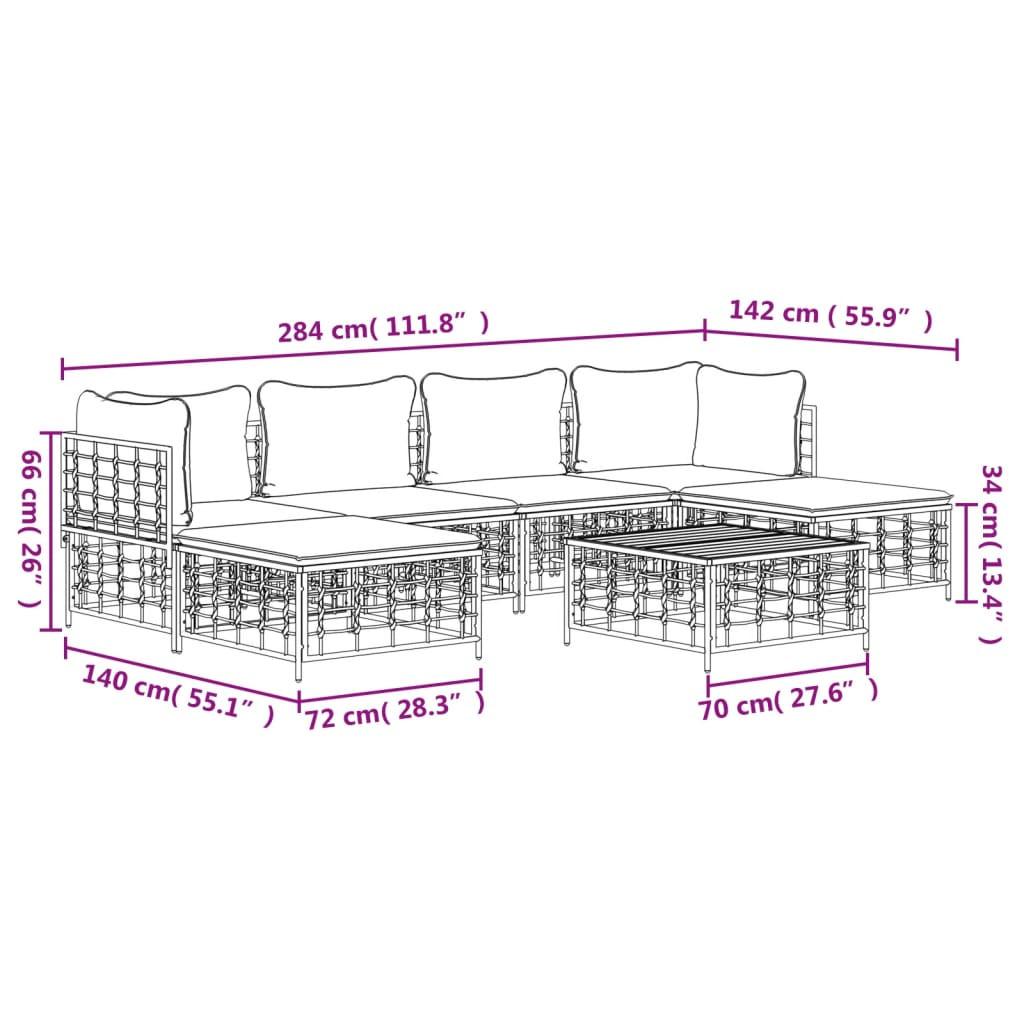 VidaXL Garten lounge set poly-rattan  