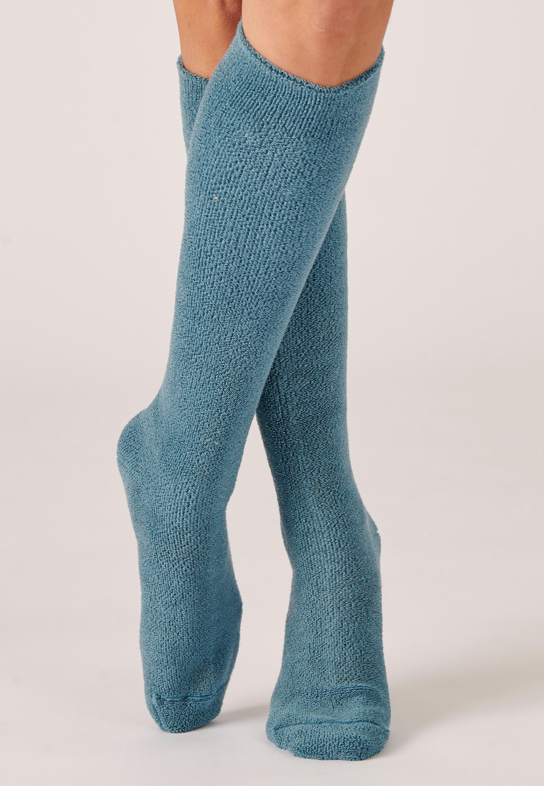 Image of Kniestrümpfe Aus Jerseystrick. Damen Blau 32