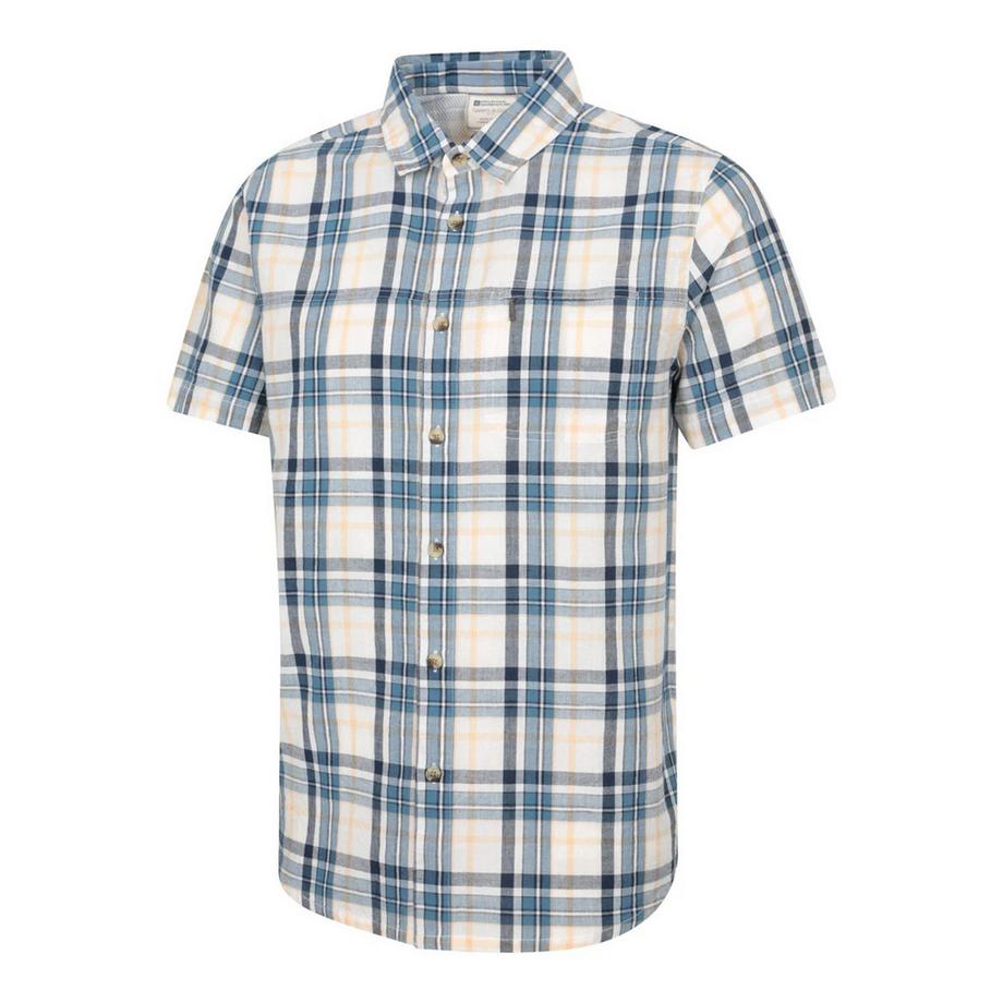 Mountain Warehouse Camicia a Maniche Corte Quadri Colletto Button Down  