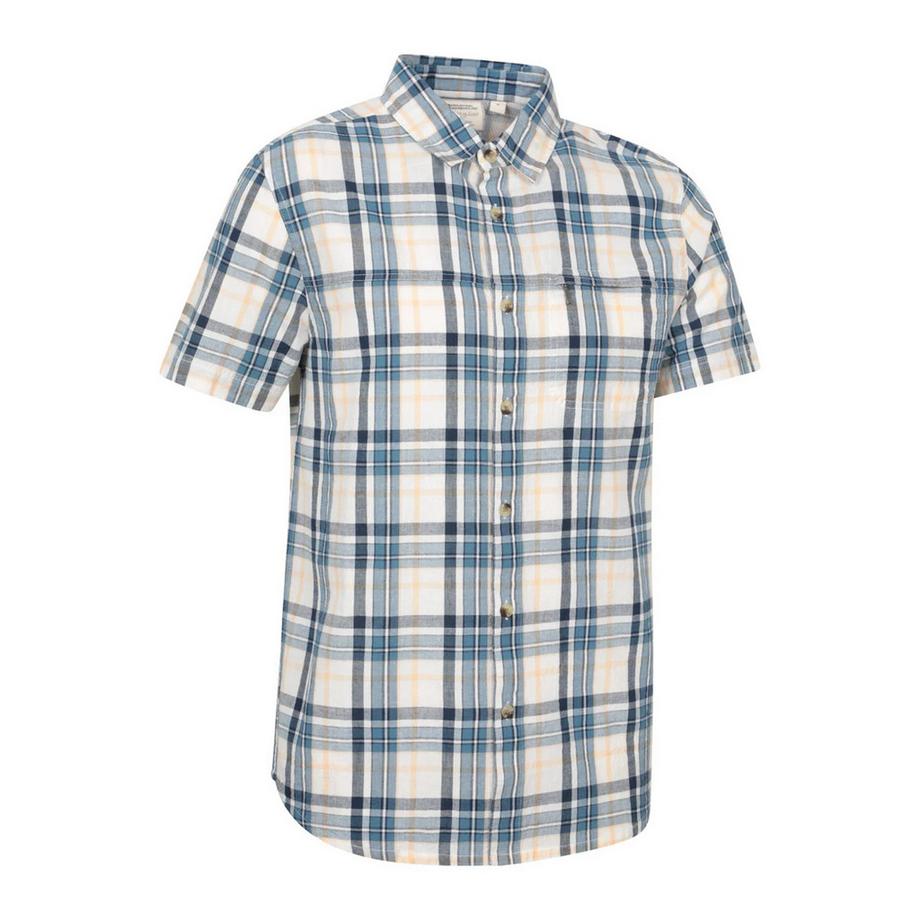 Mountain Warehouse Camicia a Maniche Corte Quadri Colletto Button Down  