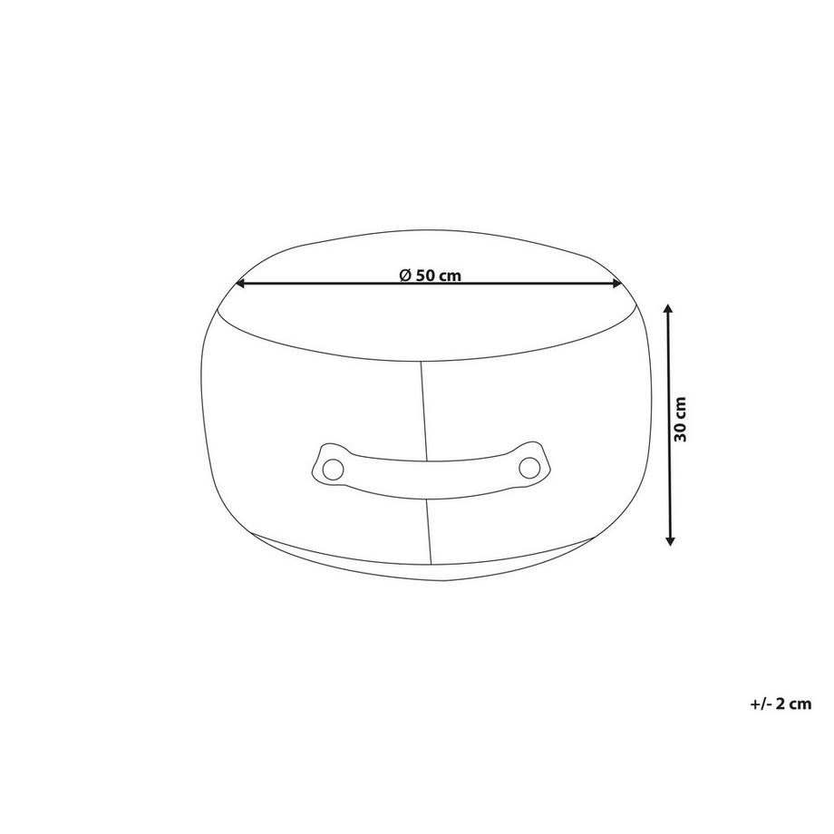 Beliani Pouf aus Bouclé Modern ADLANA  