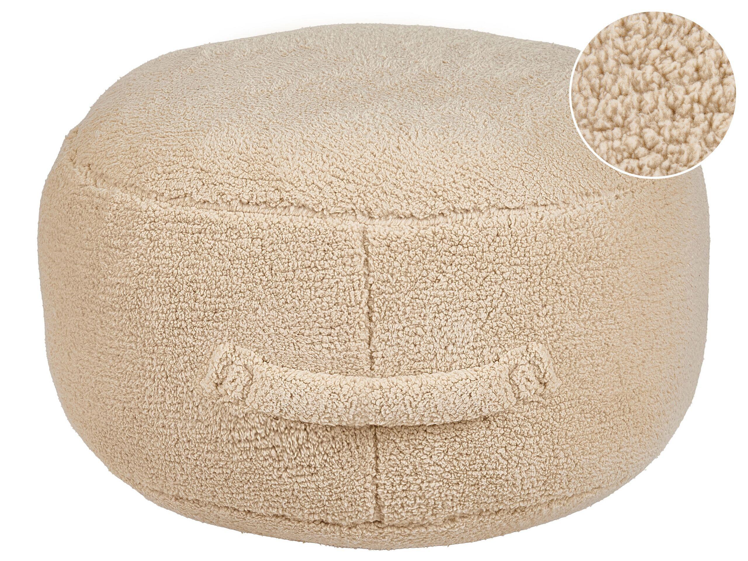 Beliani Pouf en Bouclé Moderno ADLANA  