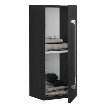 Holz Holz Wandregal | Midischrank | Maße: H. 75 x B. 33 x T. 22 cm |  1 hohe Tür - Badinos D