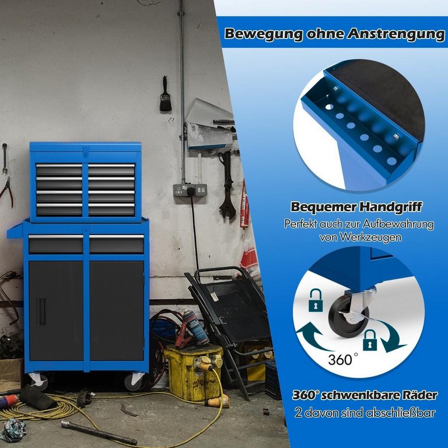 Northix Cassetta portautensili con ruote 2 in 1  