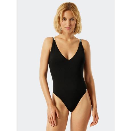 Schiesser Maillot de bain côtelé col en V  