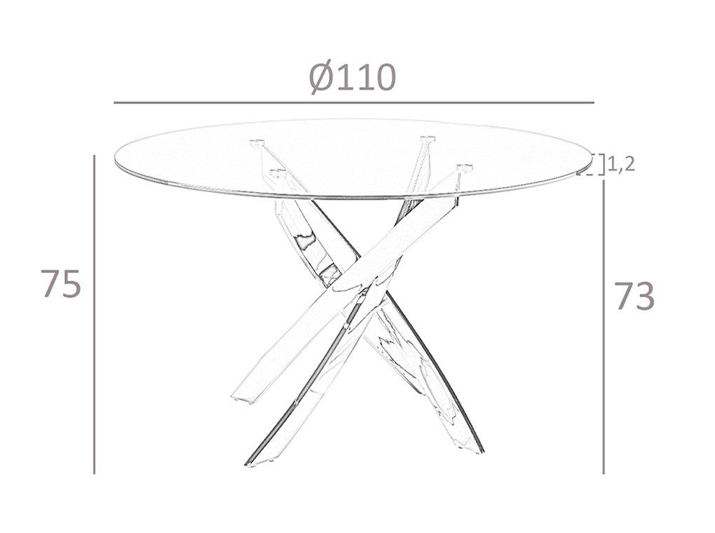 ANGEL CERDA Table à manger ronde en verre  