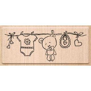 HEYDA HEYDA Stempel Wäscheleine 10x3.8cm 211801202 Holz matt  