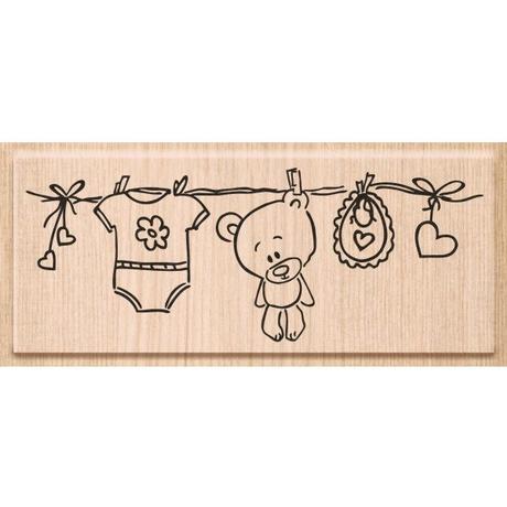 HEYDA HEYDA Stempel Wäscheleine 10x3.8cm 211801202 Holz matt  