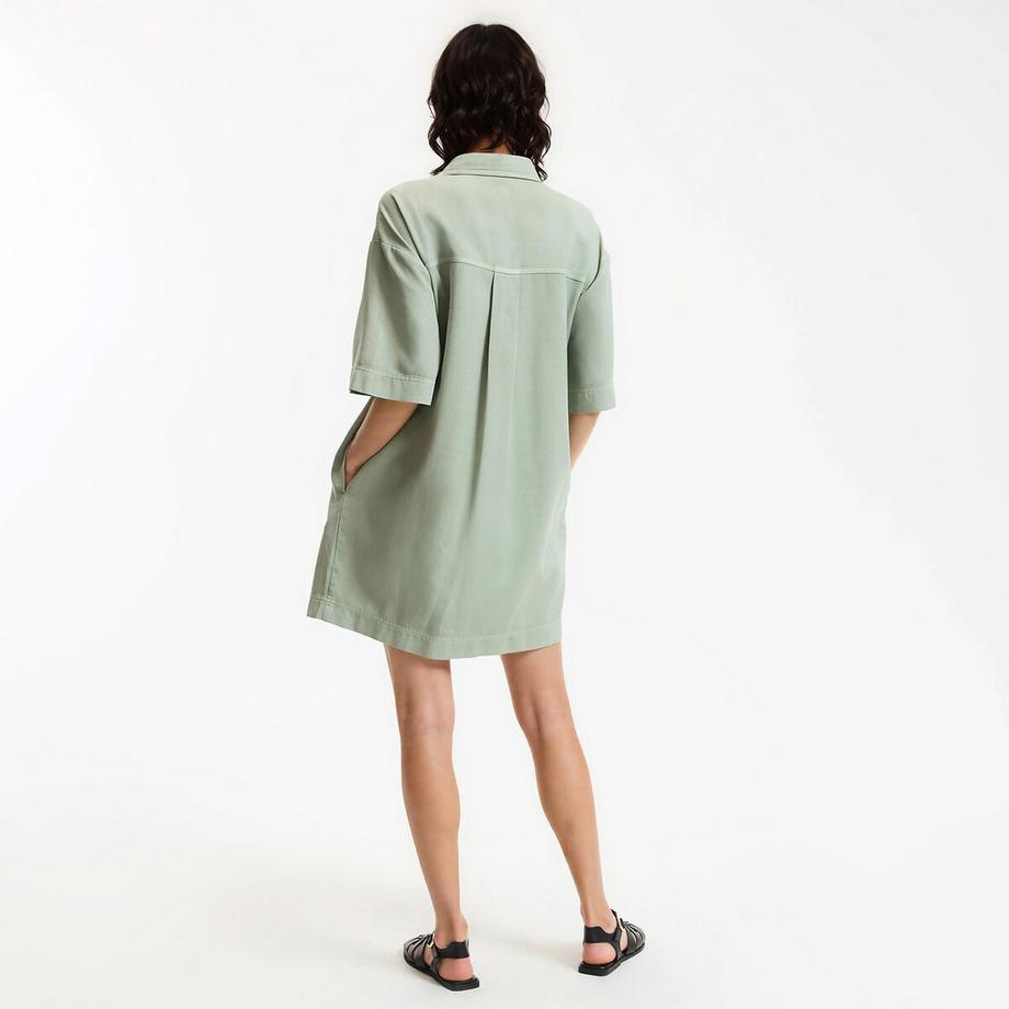 La Redoute Collections Kurzärmeliges Hemdblusenkleid  