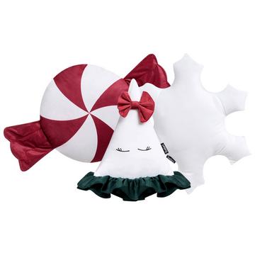 Dekokissen 3er Set aus Samtstoff Klassisch NOELNEST