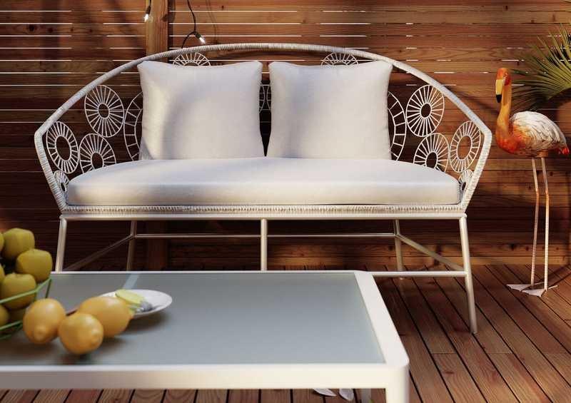 KARE Design Couchtisch Tiki weiss  