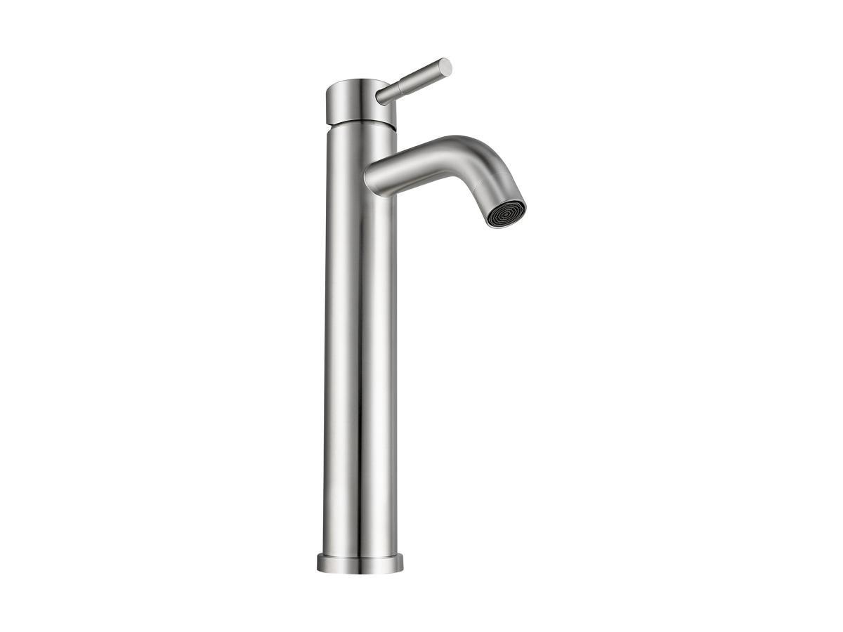 SHOWER DESIGN Robinet mitigeur mécanique arrondi en inox - Coloris nickel brossé - H29,6 cm - SALAVAN  