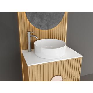 SHOWER DESIGN Robinet mitigeur mécanique arrondi en inox - Coloris nickel brossé - H29,6 cm - SALAVAN  