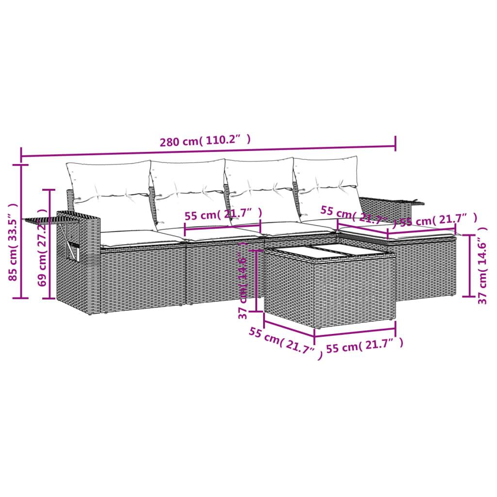 VidaXL Garten sofagarnitur poly-rattan  