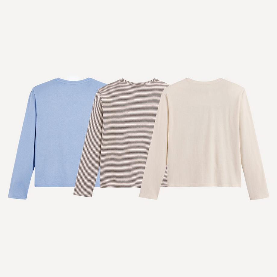 La Redoute Collections  3er-Pack Langarmshirts 