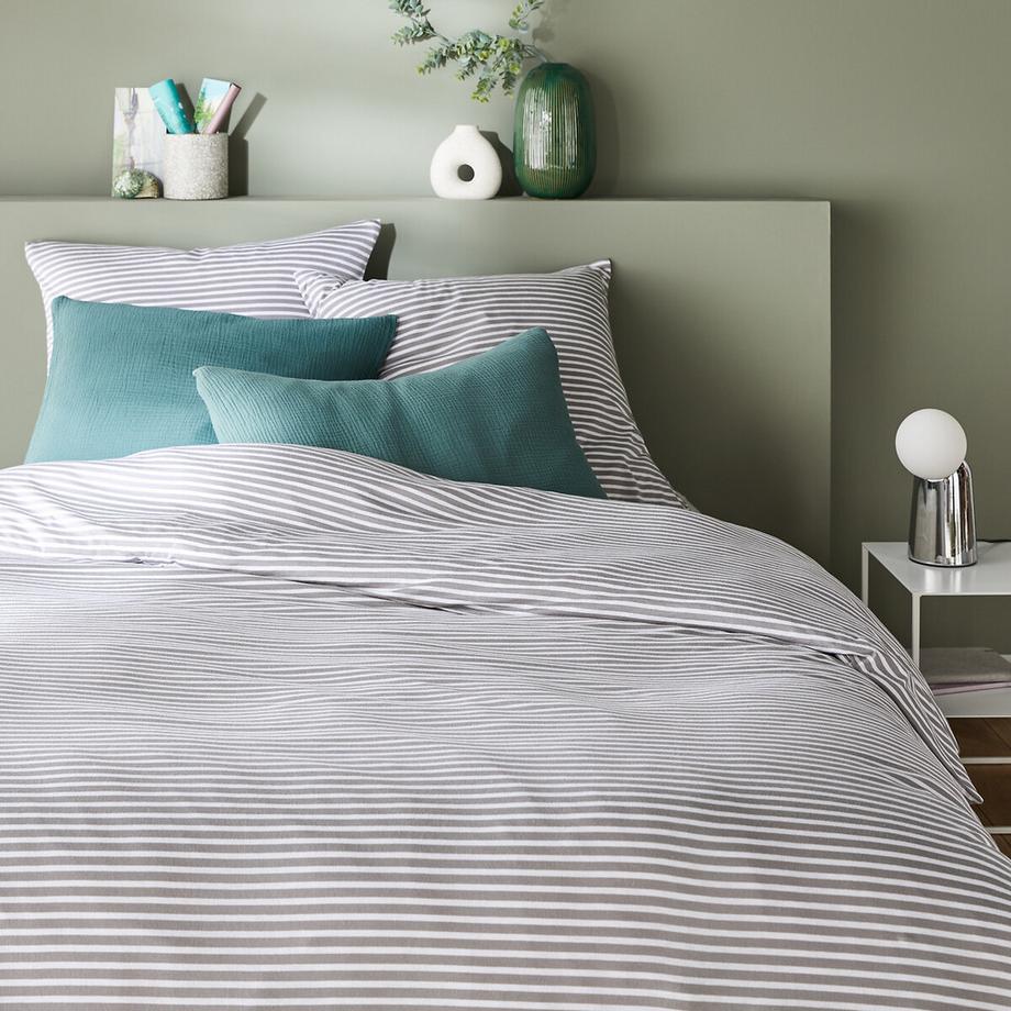 La Redoute Intérieurs Dolsi Housse de Couette Rayée Grise  