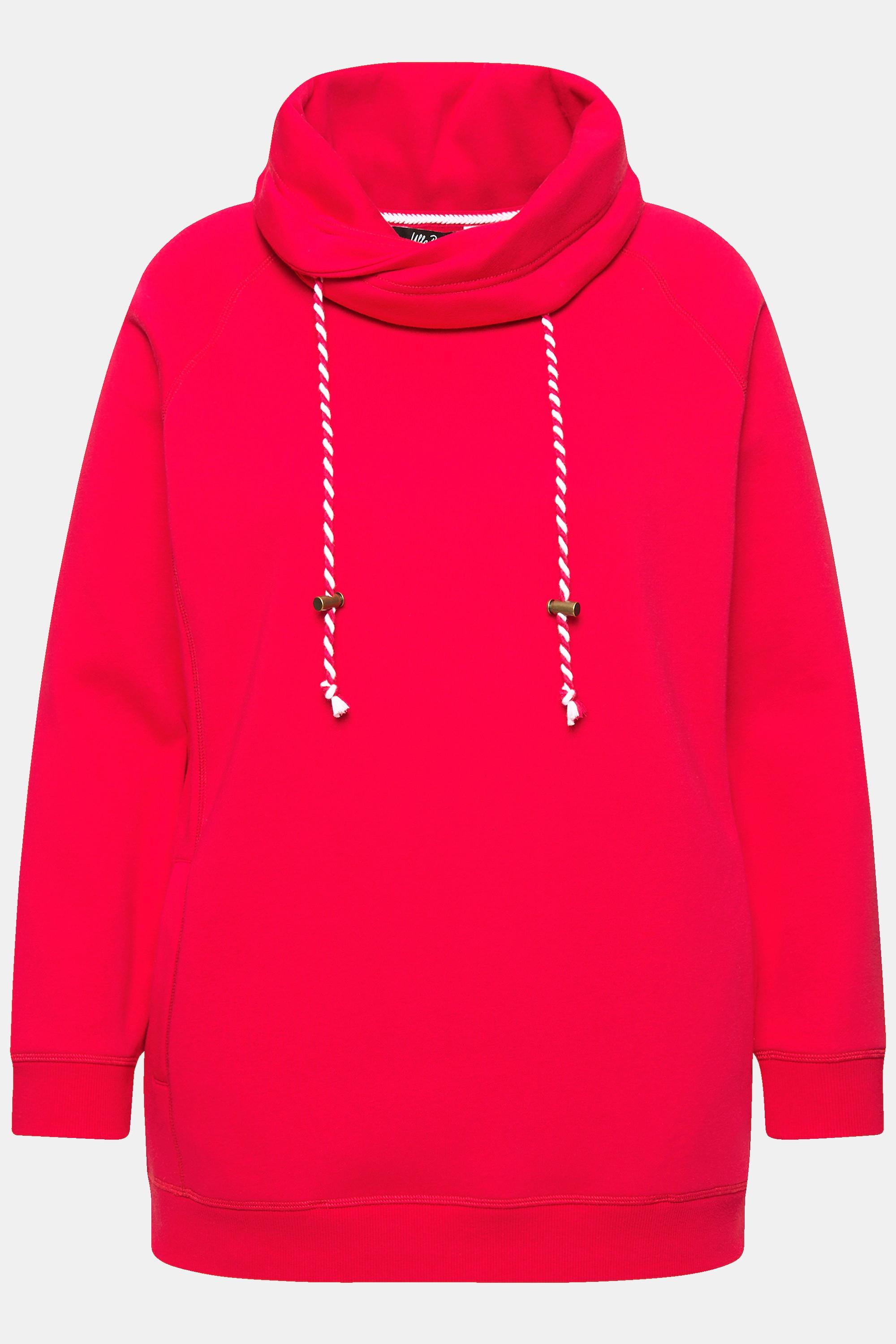 Ulla Popken  Sweatshirt, weiter Stehkragen, Taschen, Raglan-Langarm 