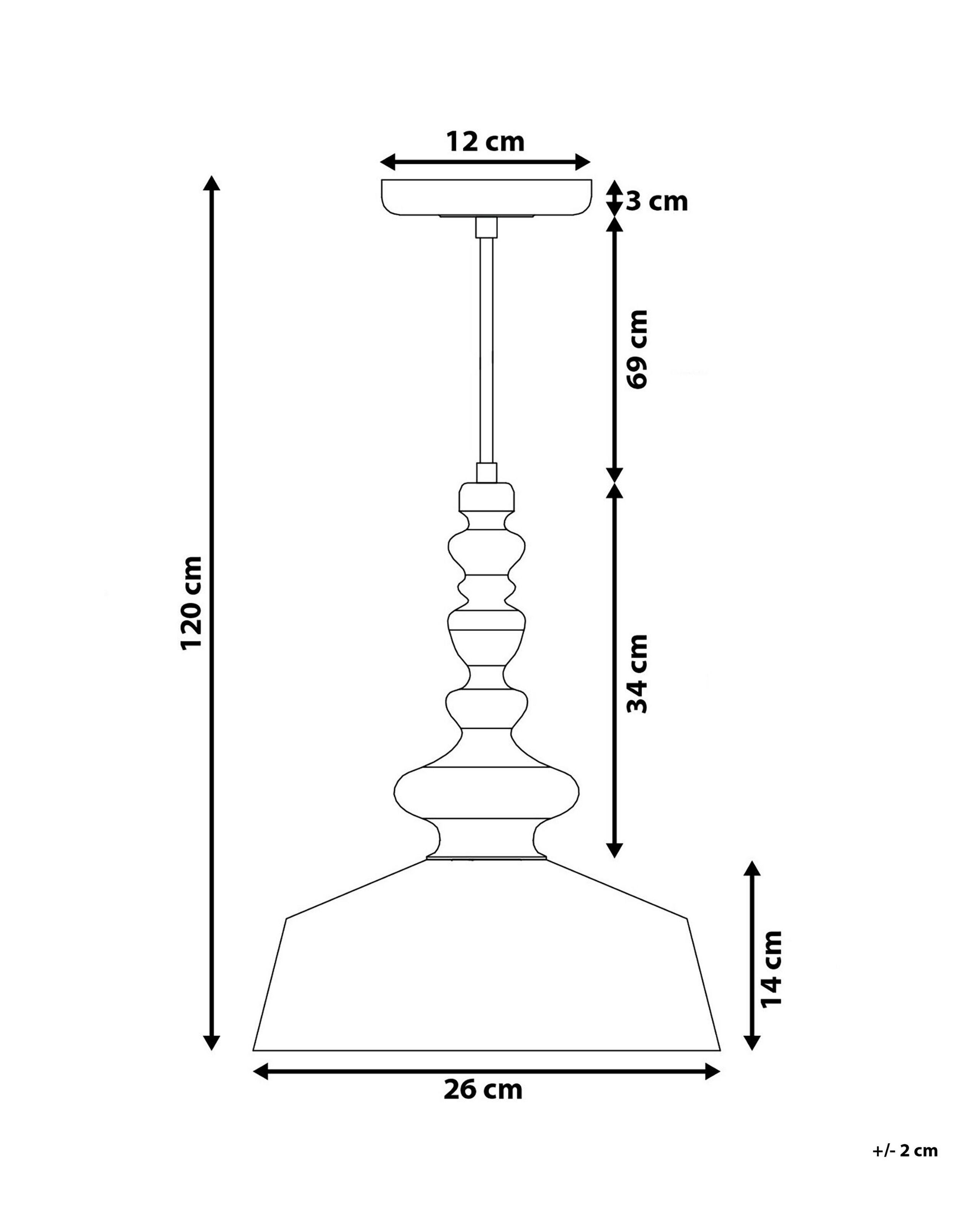 Beliani Lampe suspension en Métal Moderne DRIVA  