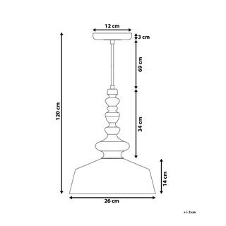 Beliani Lampe suspension en Métal Moderne DRIVA  