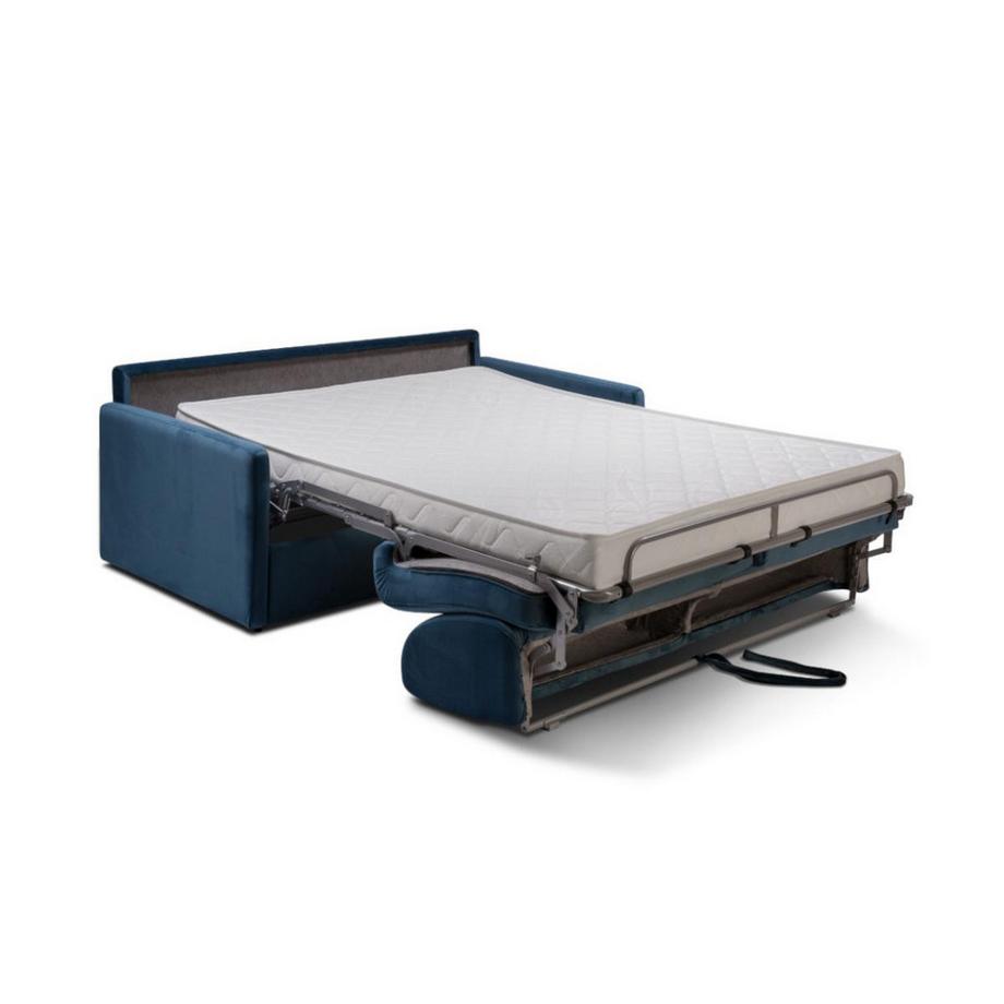 Vente-unique Schlafsofa 3Sitzer Samt CALIFE Liegefläche 1 Matratzen  