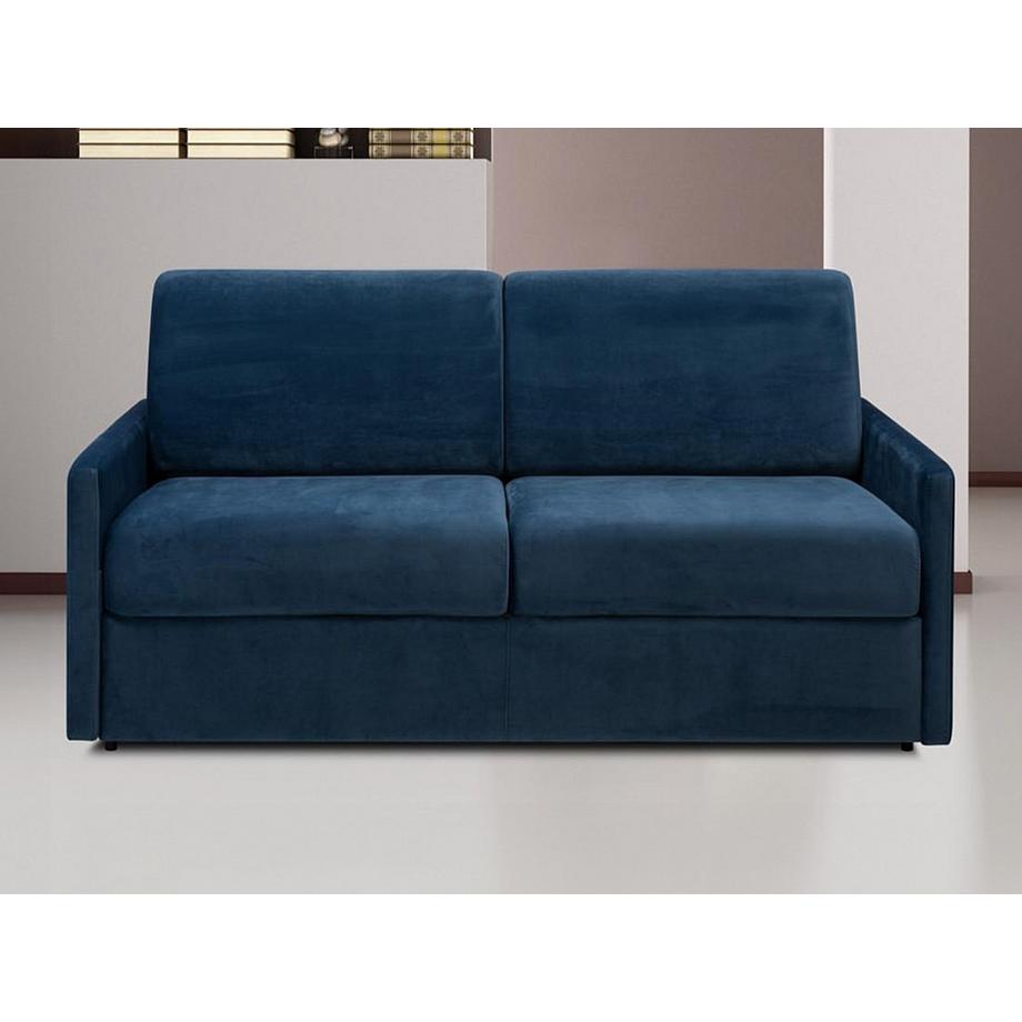 Vente-unique Schlafsofa 3Sitzer Samt CALIFE Liegefläche 1 Matratzen  