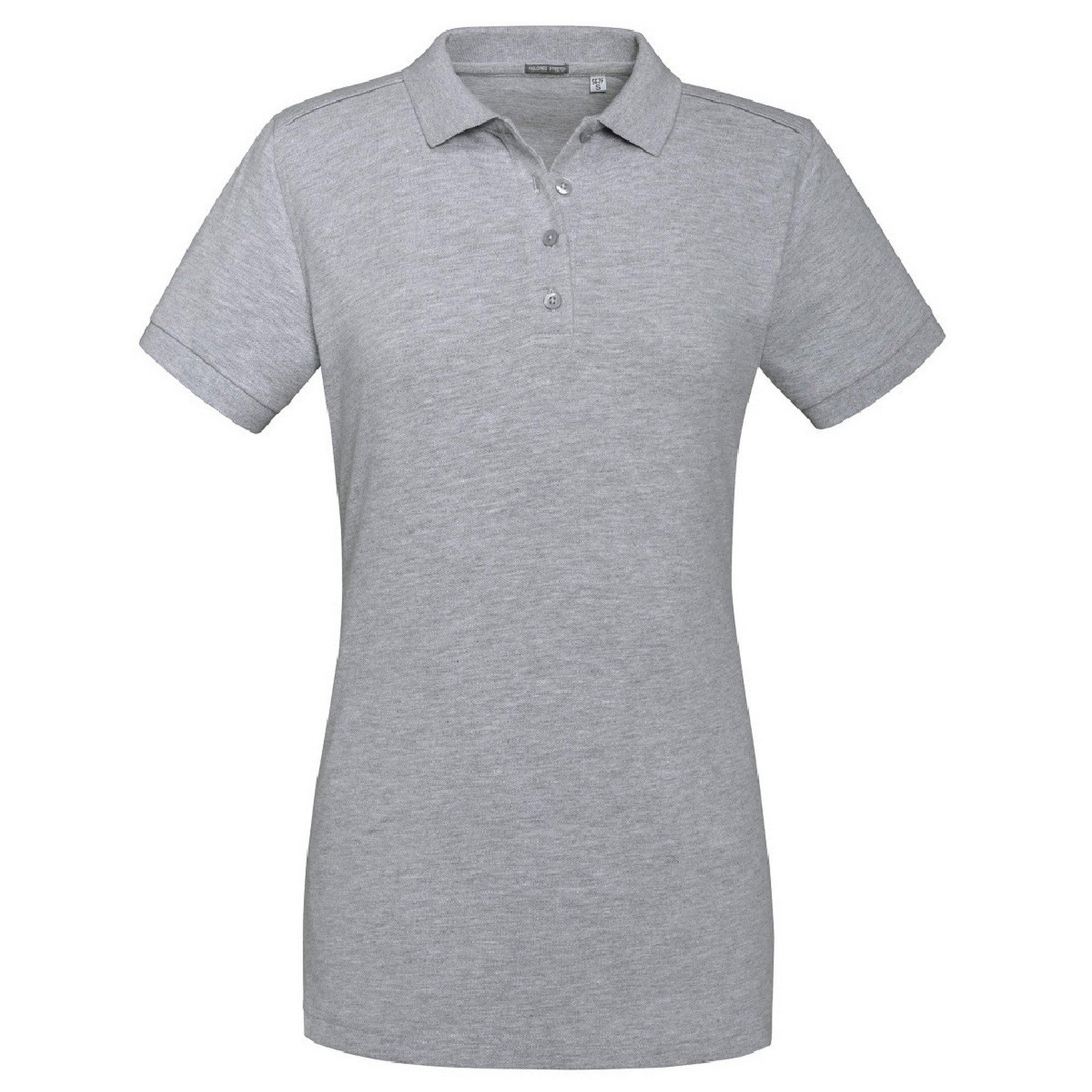 Image of Poloshirt, Stretch Damen Taubengrau M