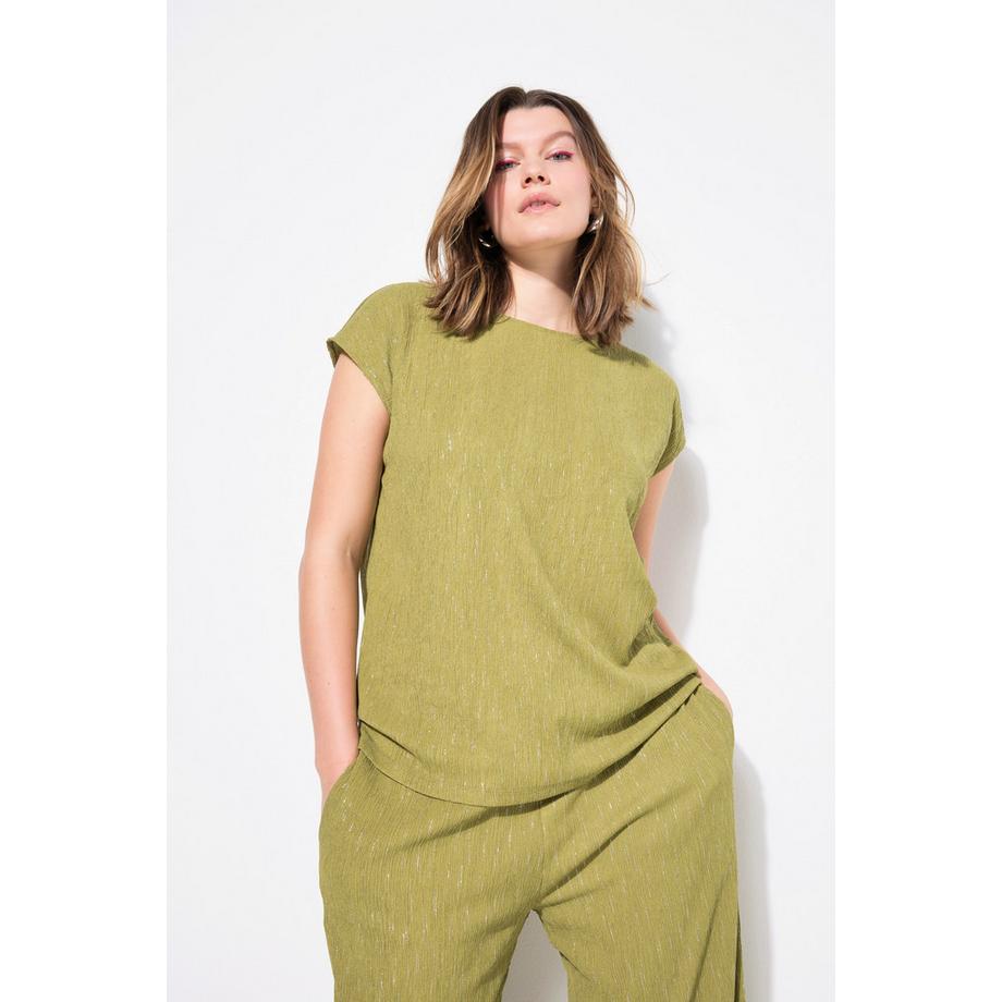 Studio Untold Oversized Krepp Top Glitter Effekt  