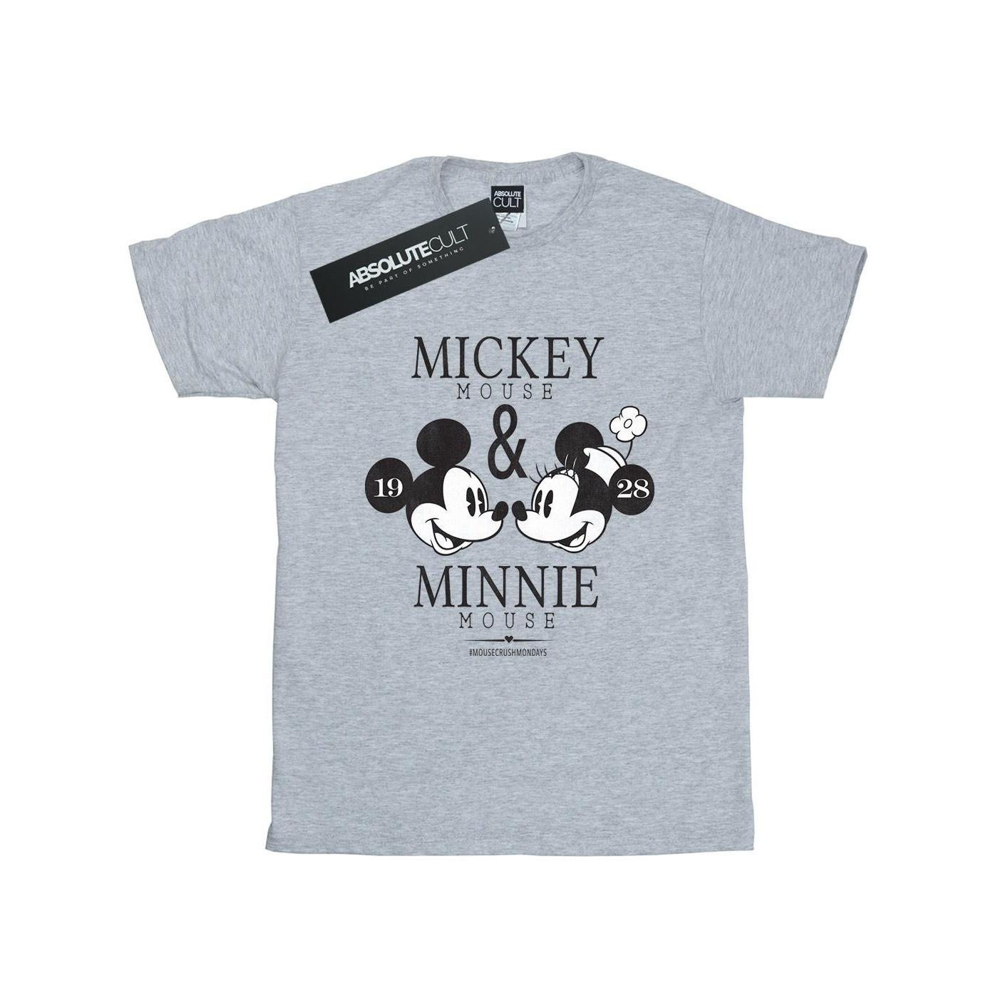 Image of Mickey And Minnie Mouse Mousecrush Mondays Tshirt Damen Grau S