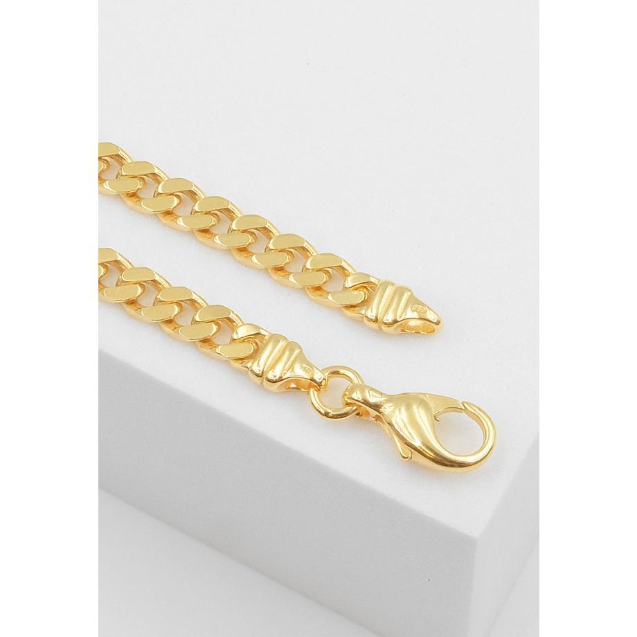 MUAU Schmuck  Bracelet Panzer Gelbgold 750, 4.2mm, 19cm 