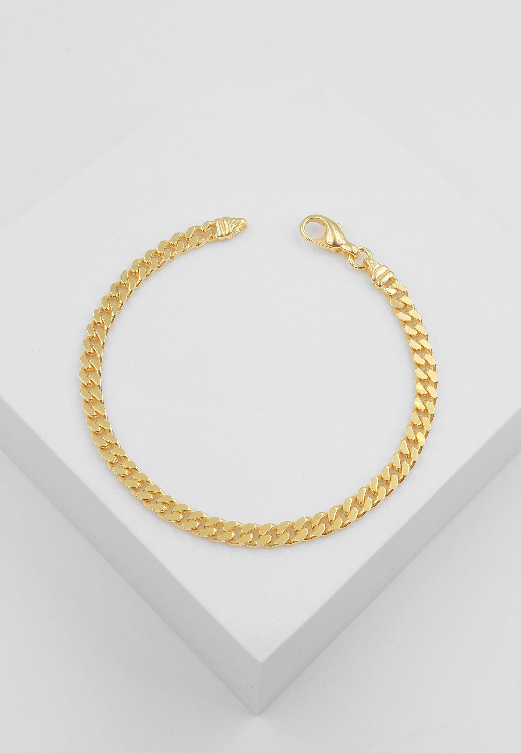 MUAU Schmuck  Bracelet Panzer Gelbgold 750, 4.2mm, 19cm 