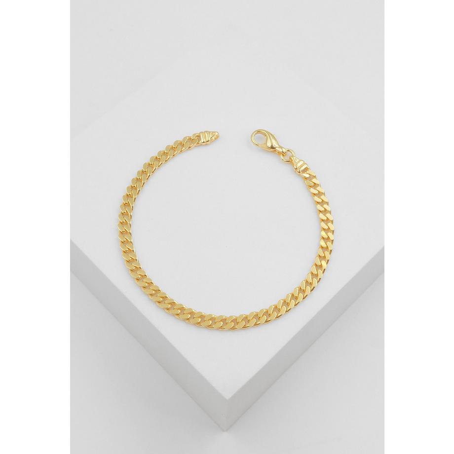 MUAU Schmuck  Bracelet Panzer Gelbgold 750, 4.2mm, 19cm 