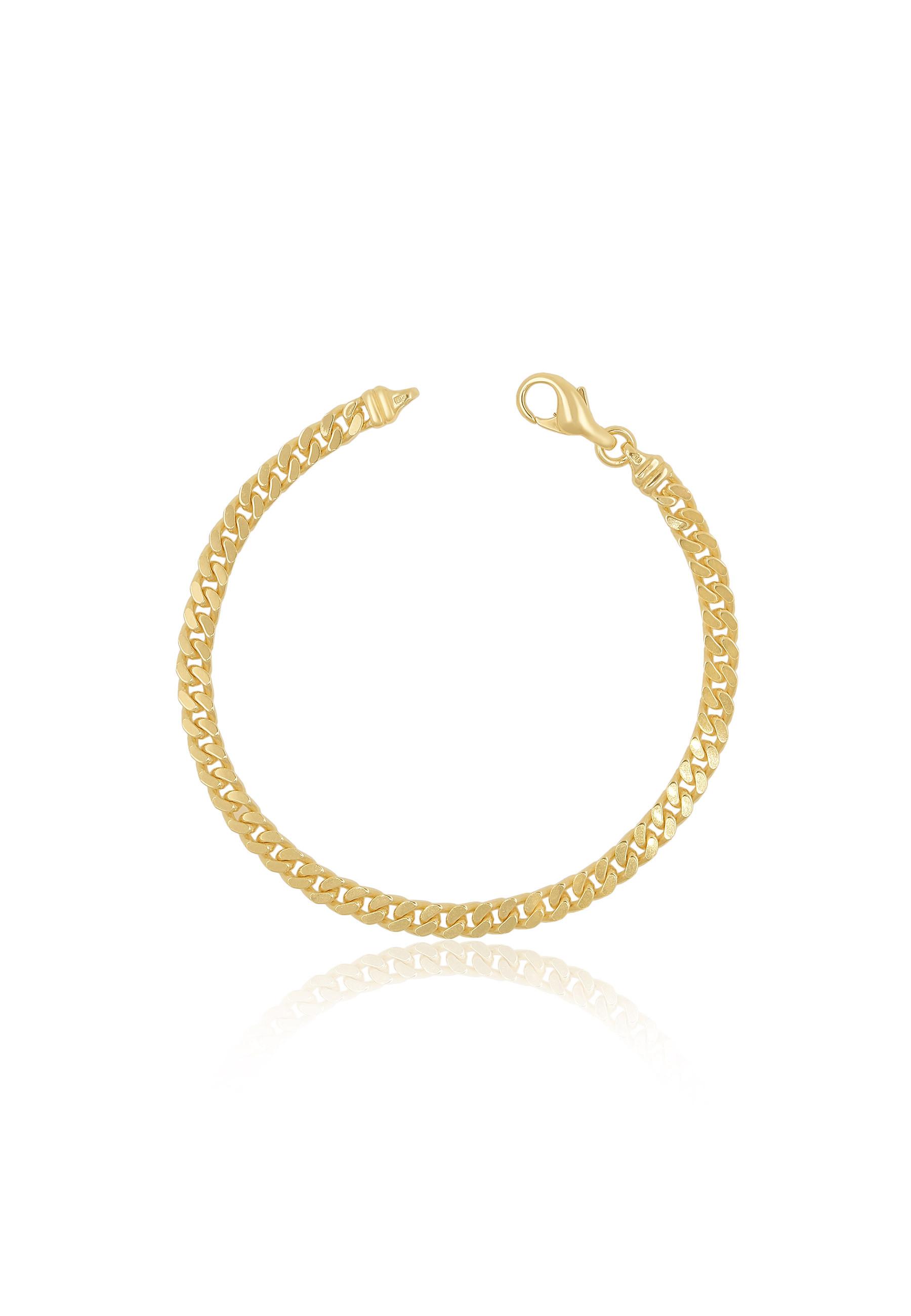 MUAU Schmuck  Bracelet Panzer Gelbgold 750, 4.2mm, 19cm 