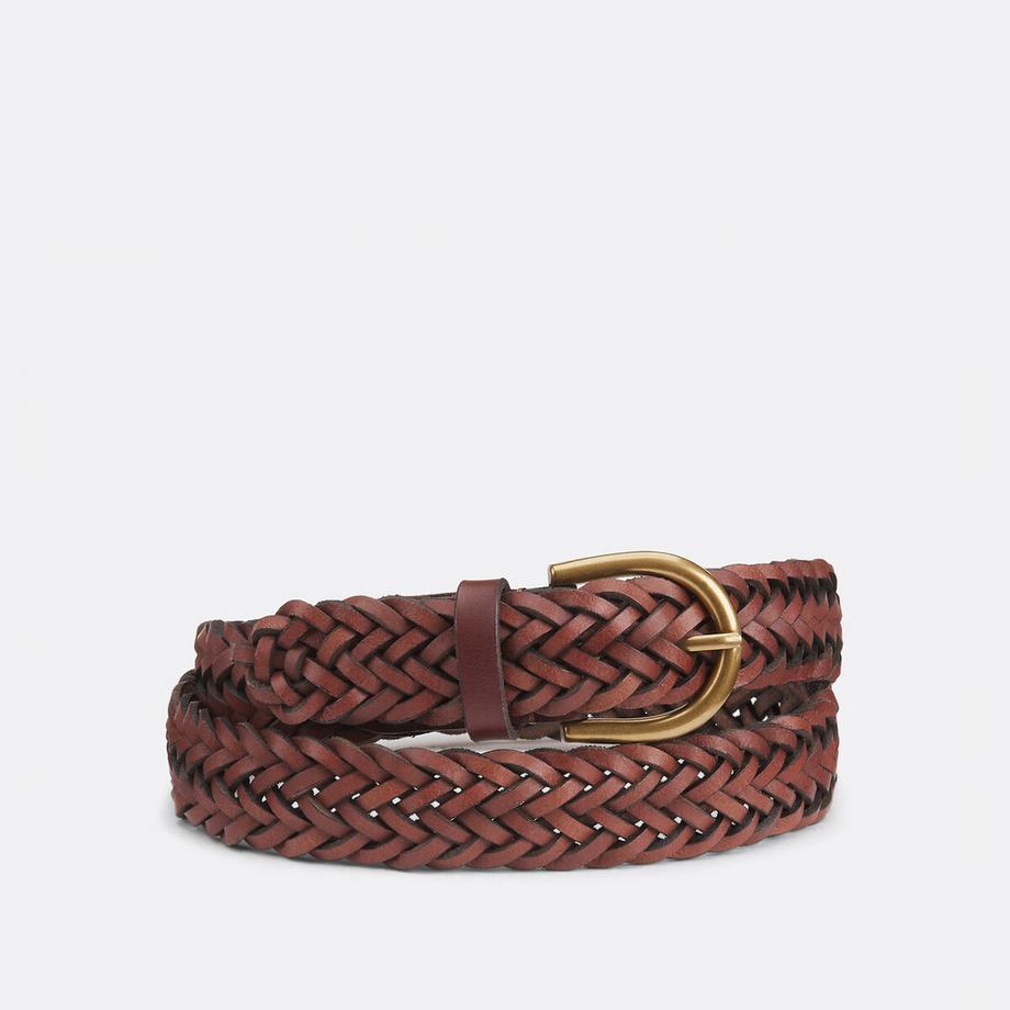La Redoute Collections Cintura in pelle intrecciata con fibbia in metallo  