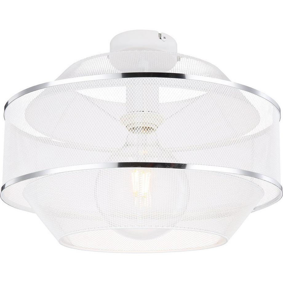 mutoni Plafonnier Vigatto métal blanc 1xE27 35x35x26  