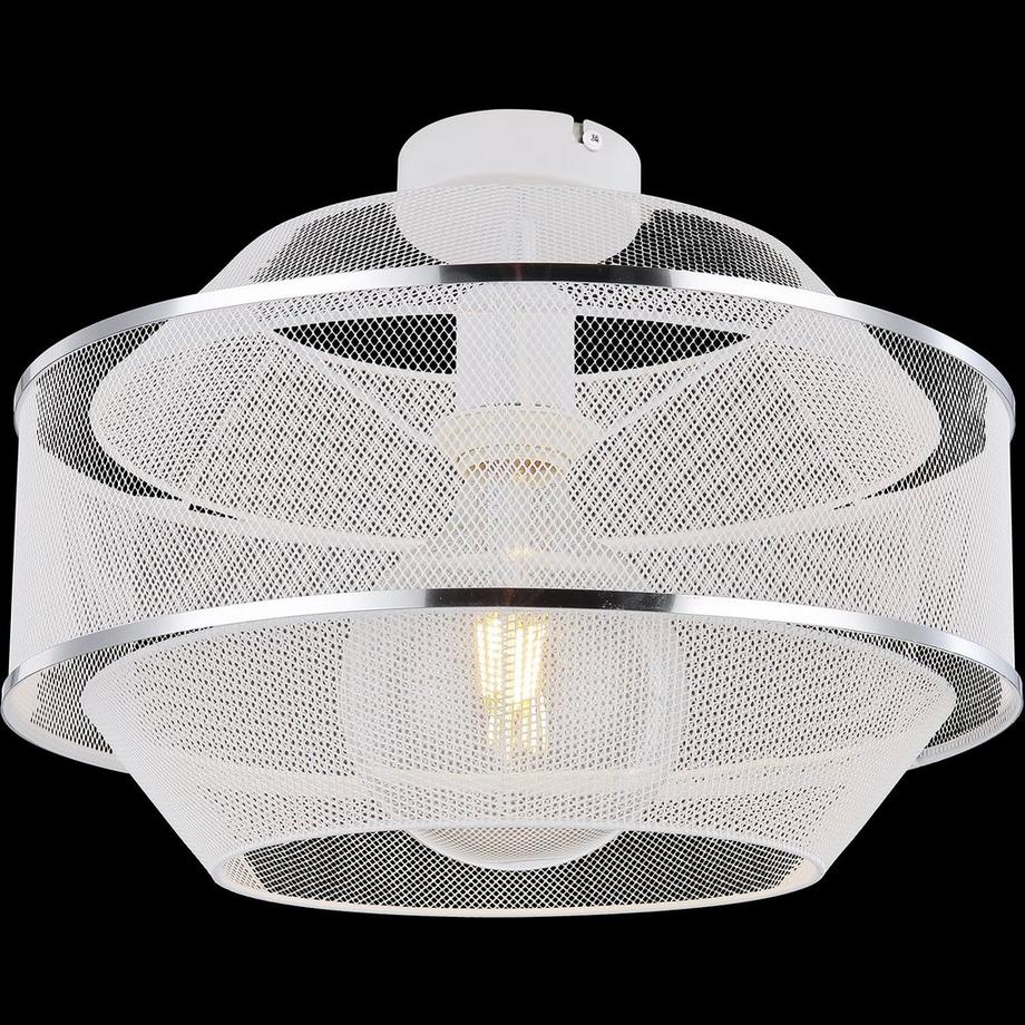 mutoni Plafonnier Vigatto métal blanc 1xE27 35x35x26  