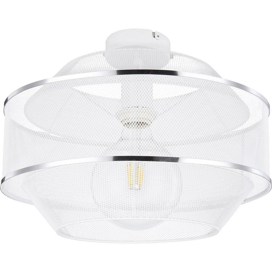 mutoni Plafonnier Vigatto métal blanc 1xE27 35x35x26  