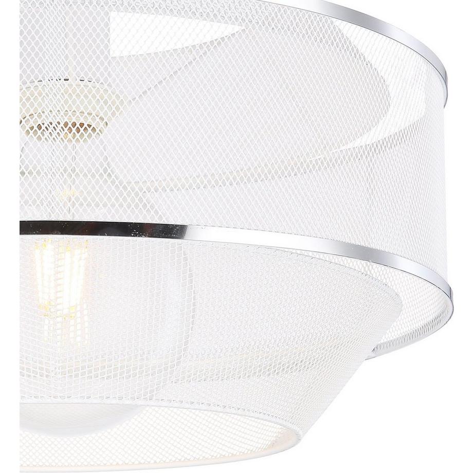 mutoni Plafonnier Vigatto métal blanc 1xE27 35x35x26  