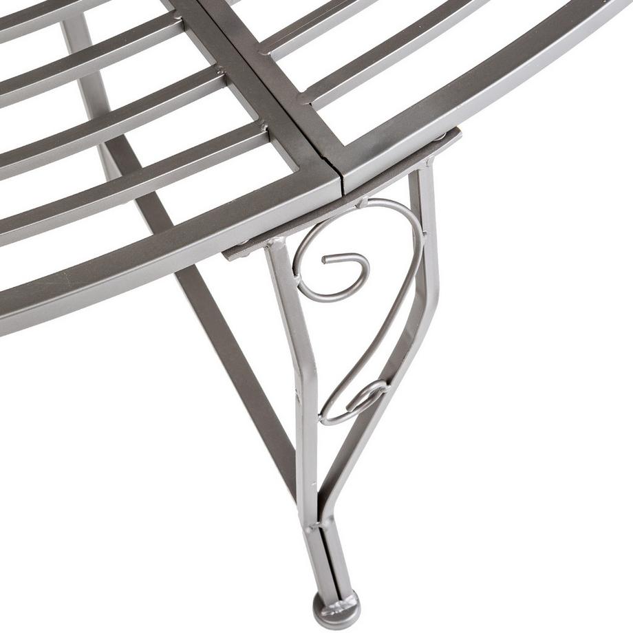 Tectake Baumbank Enyd im Antik-Stil, 360°, für mehrere Personen aus Stahl  